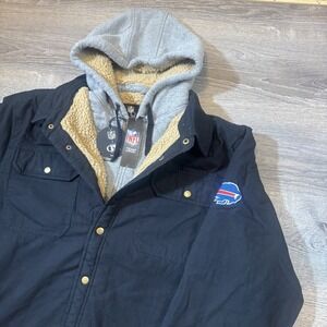 Buffalo Bills Darius Rucker Canvas Jacket Mens 2XL NWT Sherpa Lined Hooded